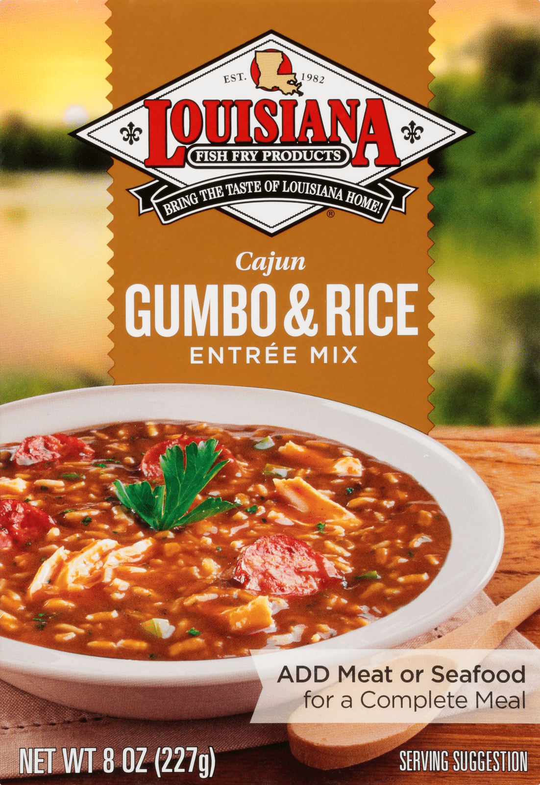 Louisiana Fish Fry Products Cajun Gumbo & Rice Entree Mix