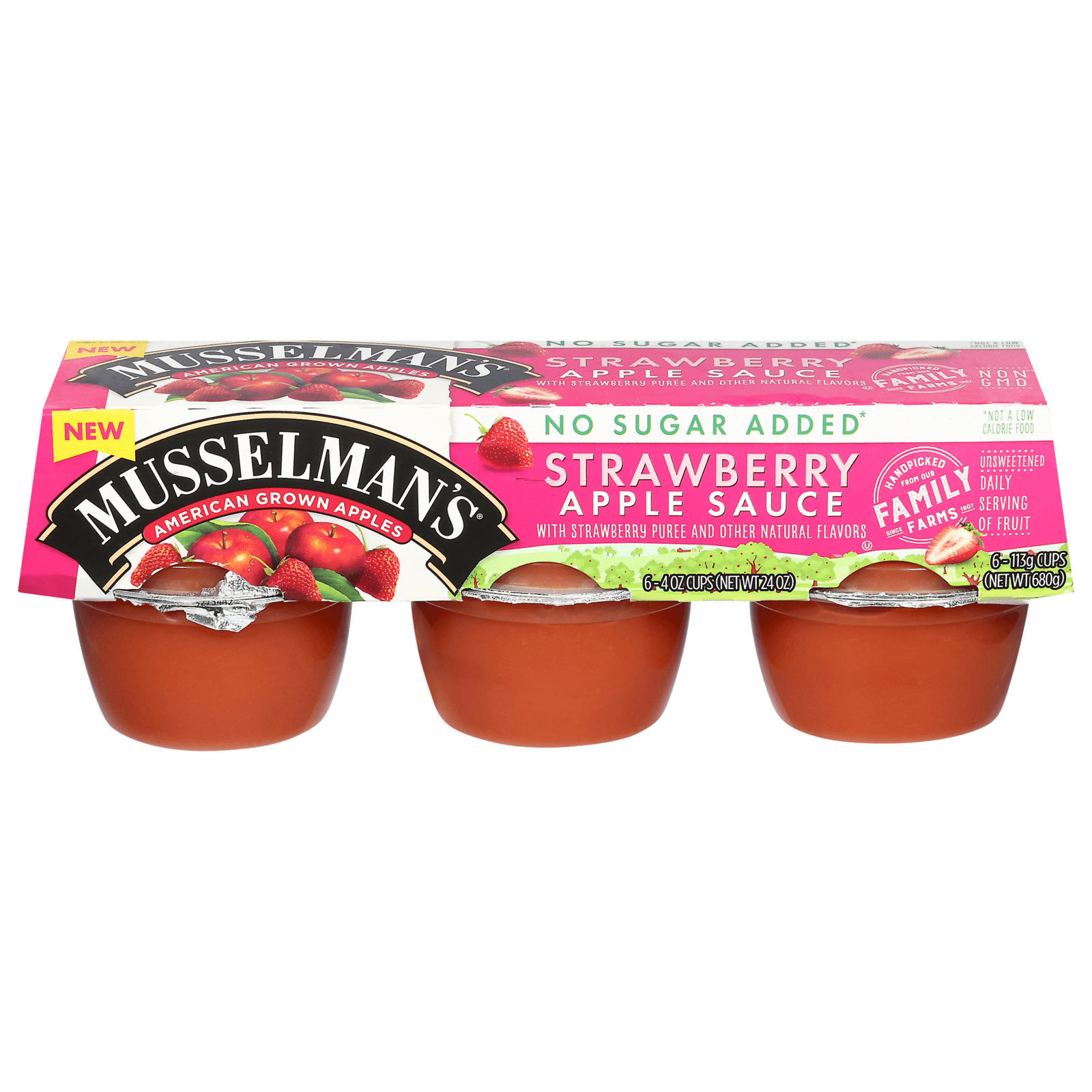 Musselman's No Sugar Added Apple Sauce Strawberry