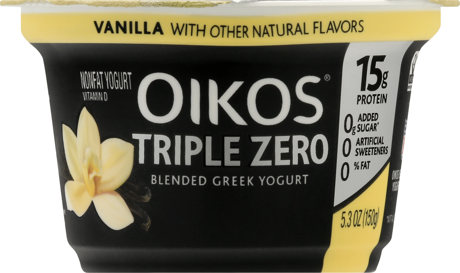 Oikos Triple Zero Blended Greek Nonfat Yogurt Vanilla