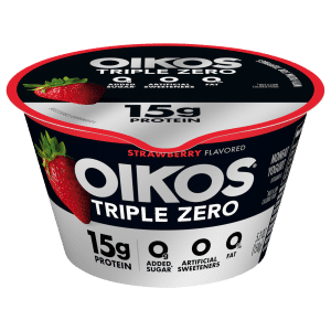 Oikos Triple Zero Blended Greek Nonfat Yogurt Strawberry