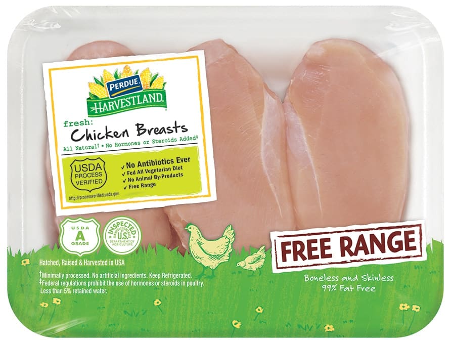 PERDUE Harvestland Free Range Fresh Boneless Skinless Chicken Breasts