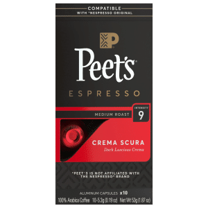 Peet's Coffee Espresso Crema Scura Dark Roast Capsules
