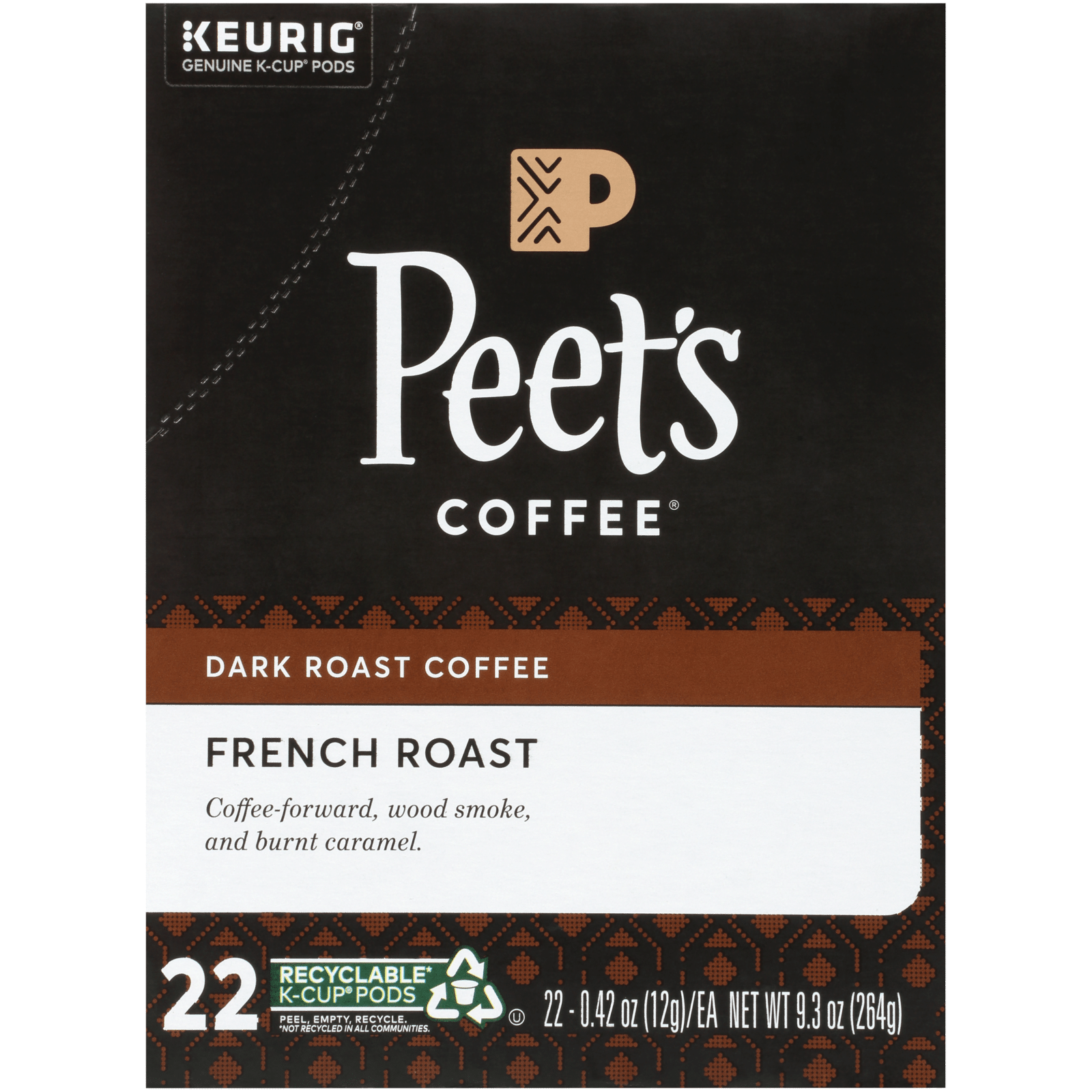 Peet's Coffee French Roast Dark Roast Coffee K-Cup Pods