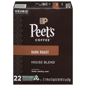 Peet's Coffee K-Cup Pods Dark Roast House Blend Coffee
