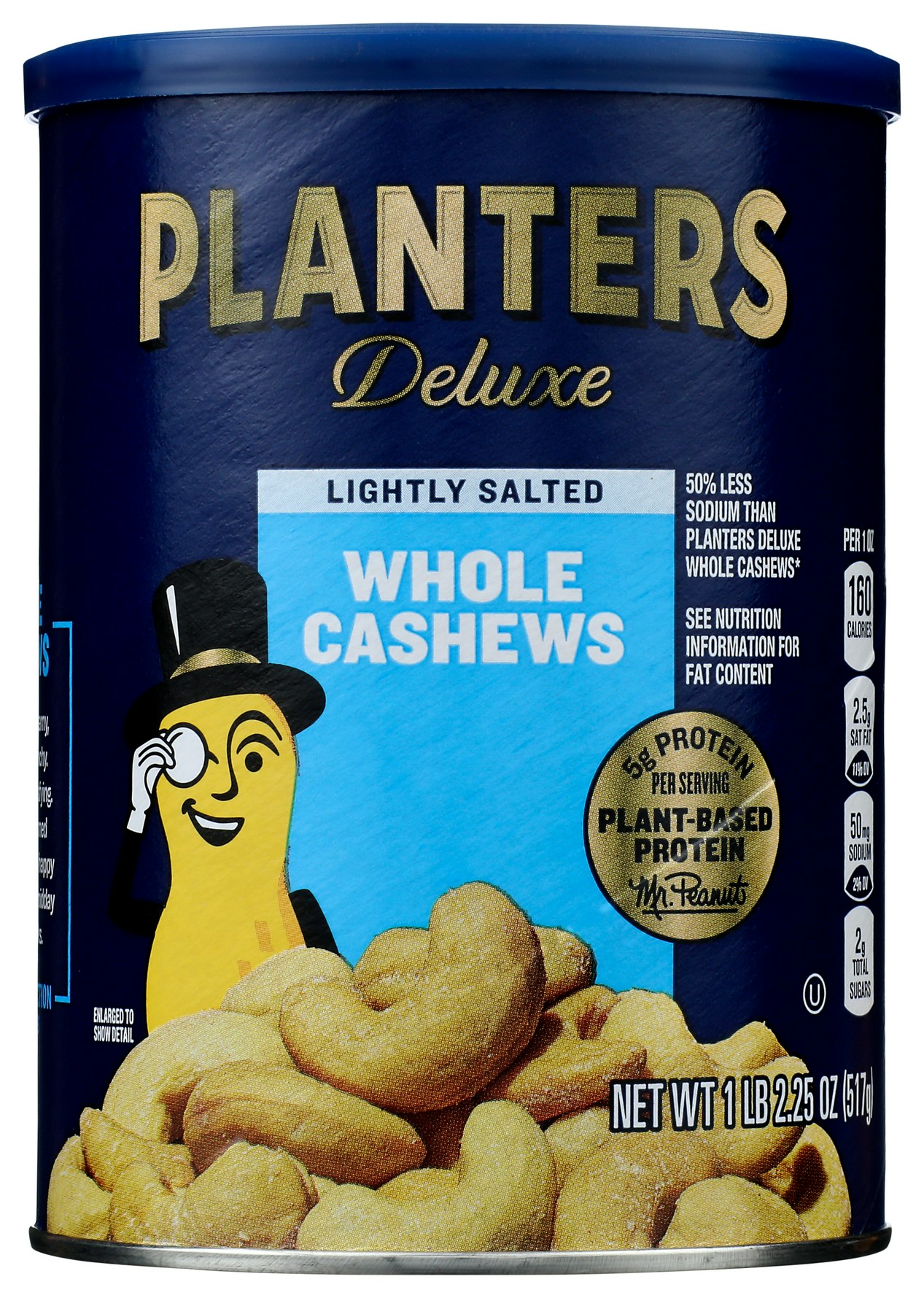 Planters Deluxe Whole Cashews Lightly Salted