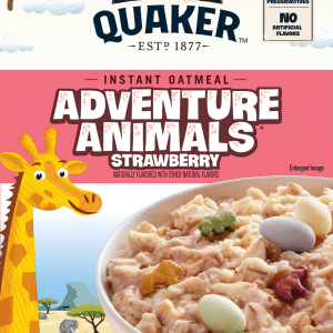 Quaker Adventure Animals Strawberry Instant Oatmeal 8 Ea