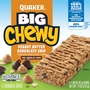 Quaker Big Chewy Peanut Butter Chocolate Chip Granola Bars 5 Ea