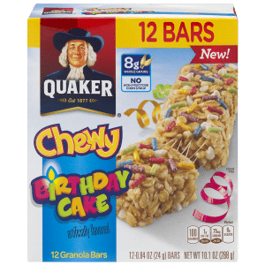 Quaker Chewy Granola Bars Birthday Cake