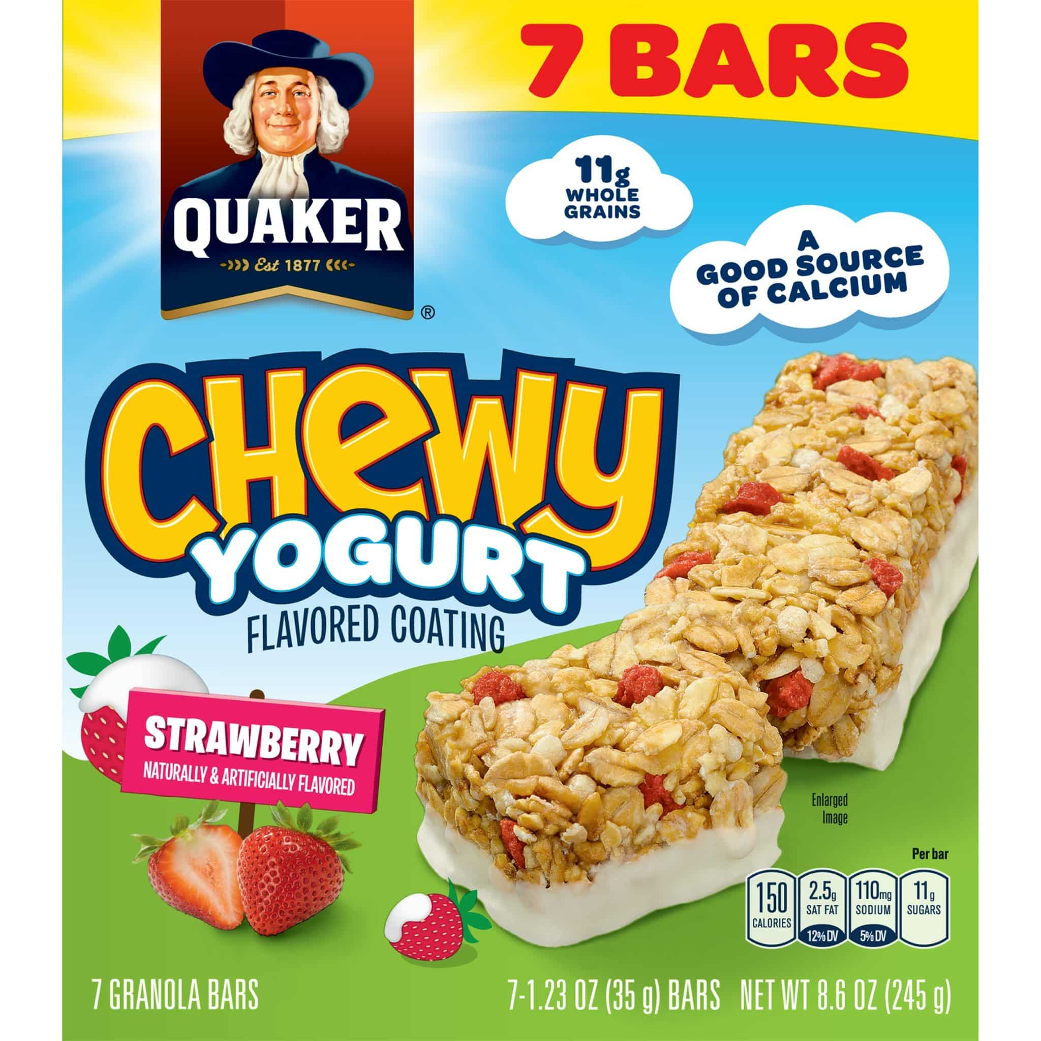 Quaker Chewy Yogurt Granola Bars Strawberry