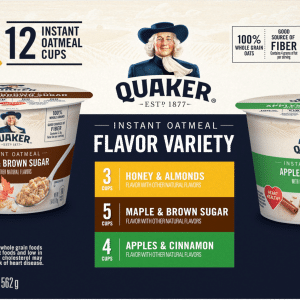Quaker Flavor Variety Honey & Almonds/Maple & Brown Sugar/Apples & Cinnamon Instant Oatmeal 12.0 ea