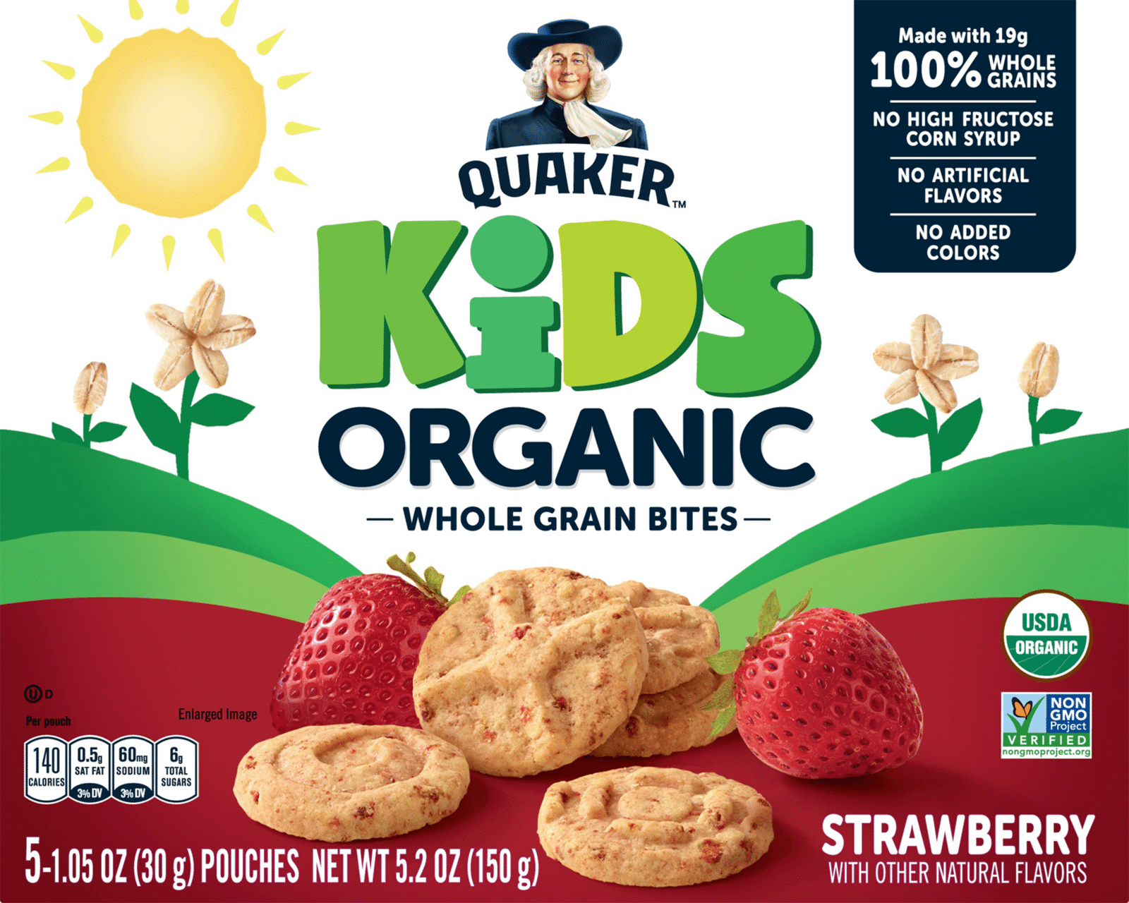 Quaker Kids Organic Strawberry Whole Grain Bites 5 ea
