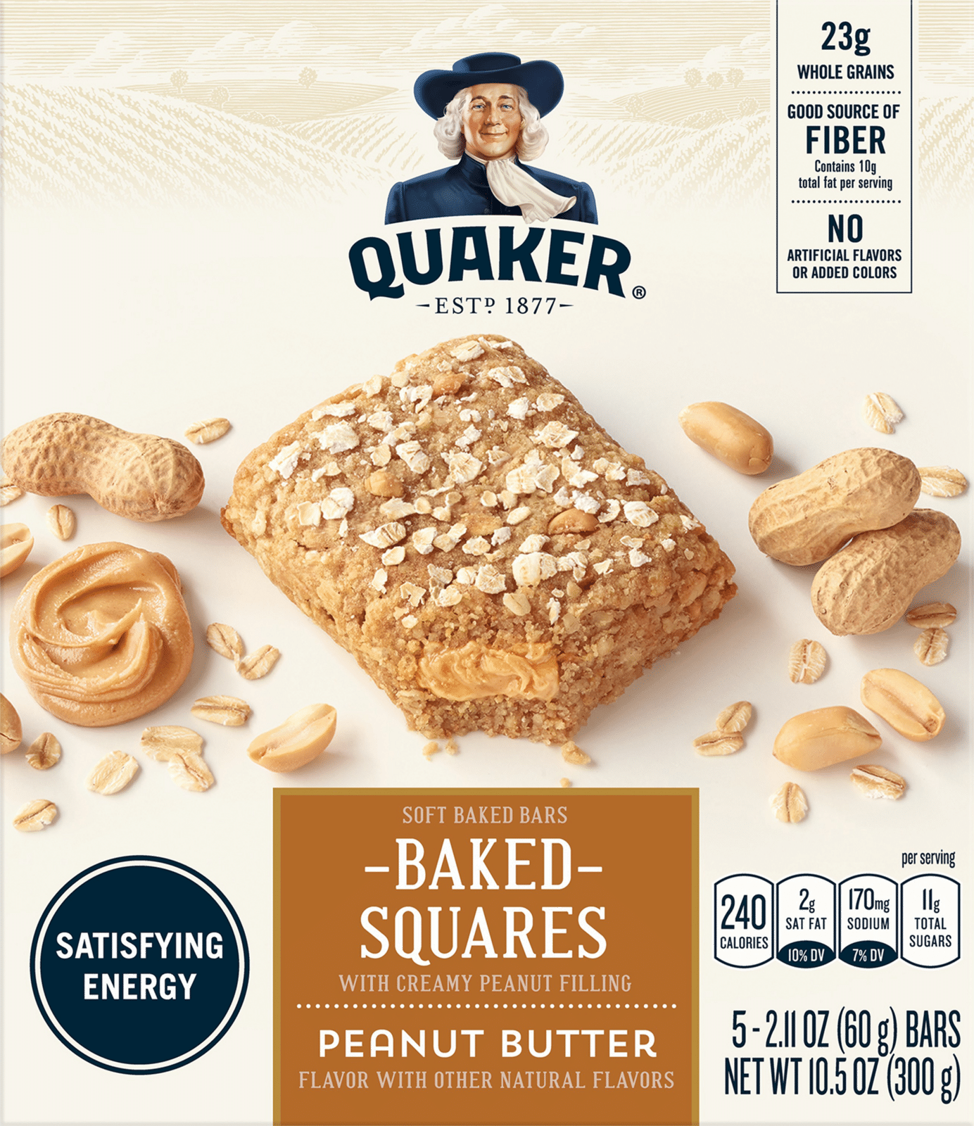 Quaker Peanut Butter Baked Squares 5 ea