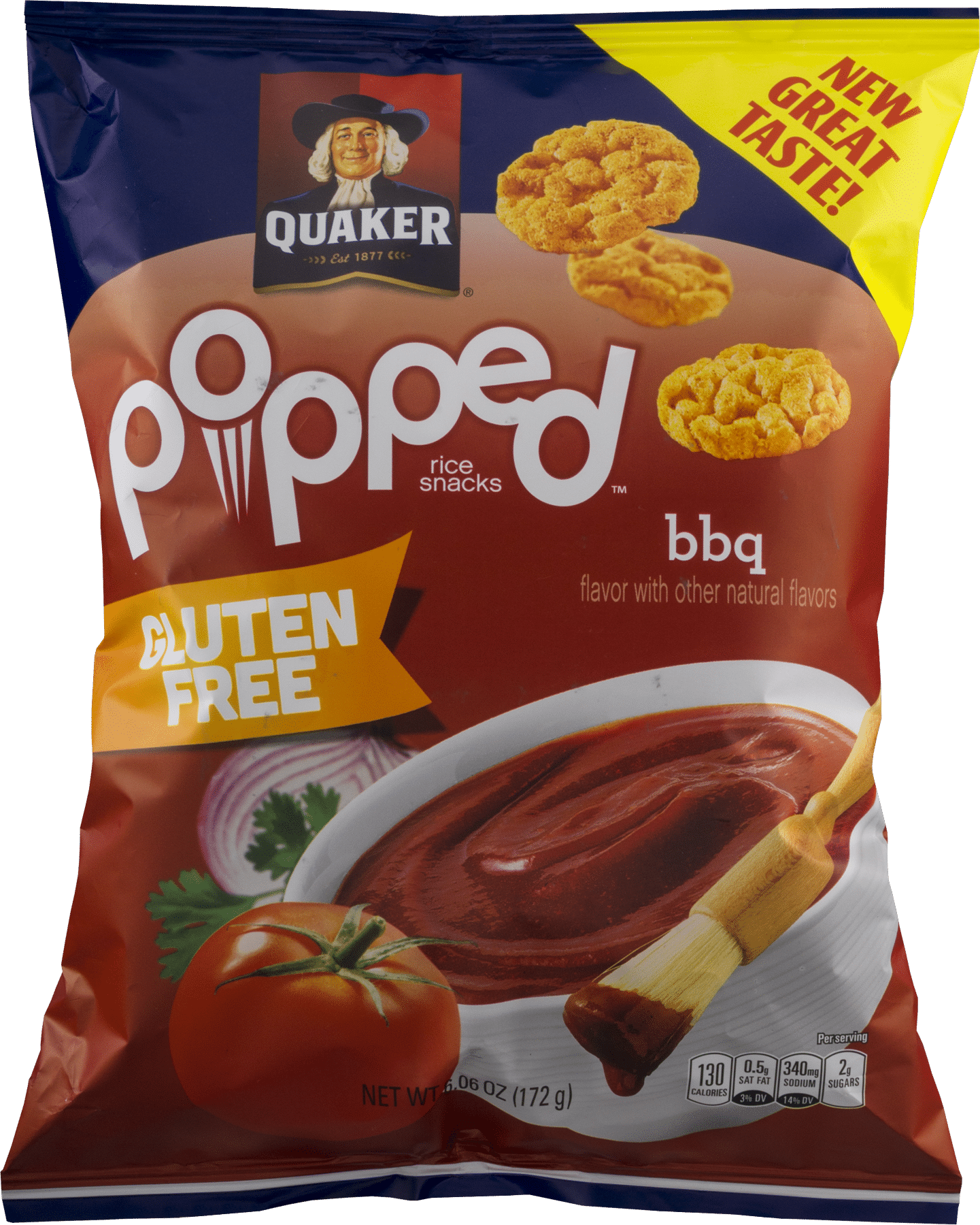 Quaker Popped Gluten Free Rice Snacks BBQ Flavor