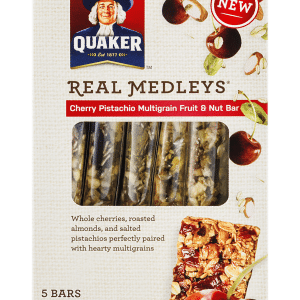 Quaker Real Medleys Cherry Pistachio Multigrain Fruit & Nut Bar