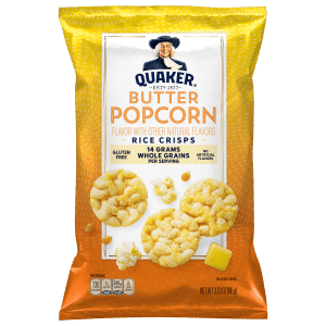 Quaker Popped Rice Snacks Buttered Popcorn