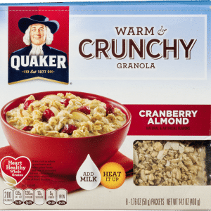 Quaker Cranberry Almond Warm & Crunchy Granola 8 Ea