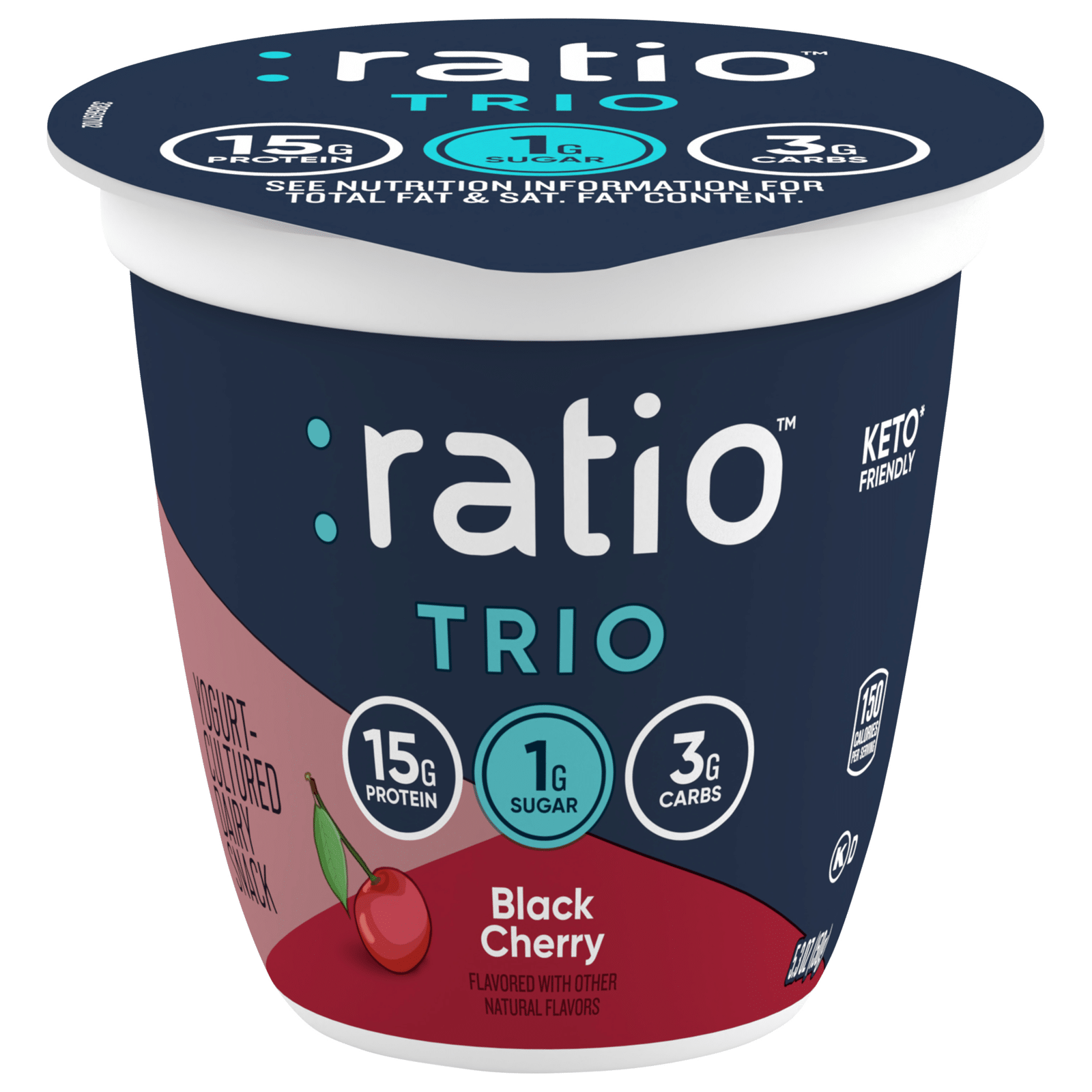 :ratio Trio Yogurt Cultured Dairy Snack Black Cherry