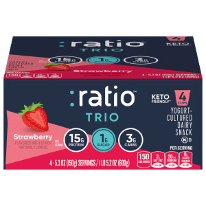 :ratio Keto Friendly Yogurt Strawberry Dairy Snack