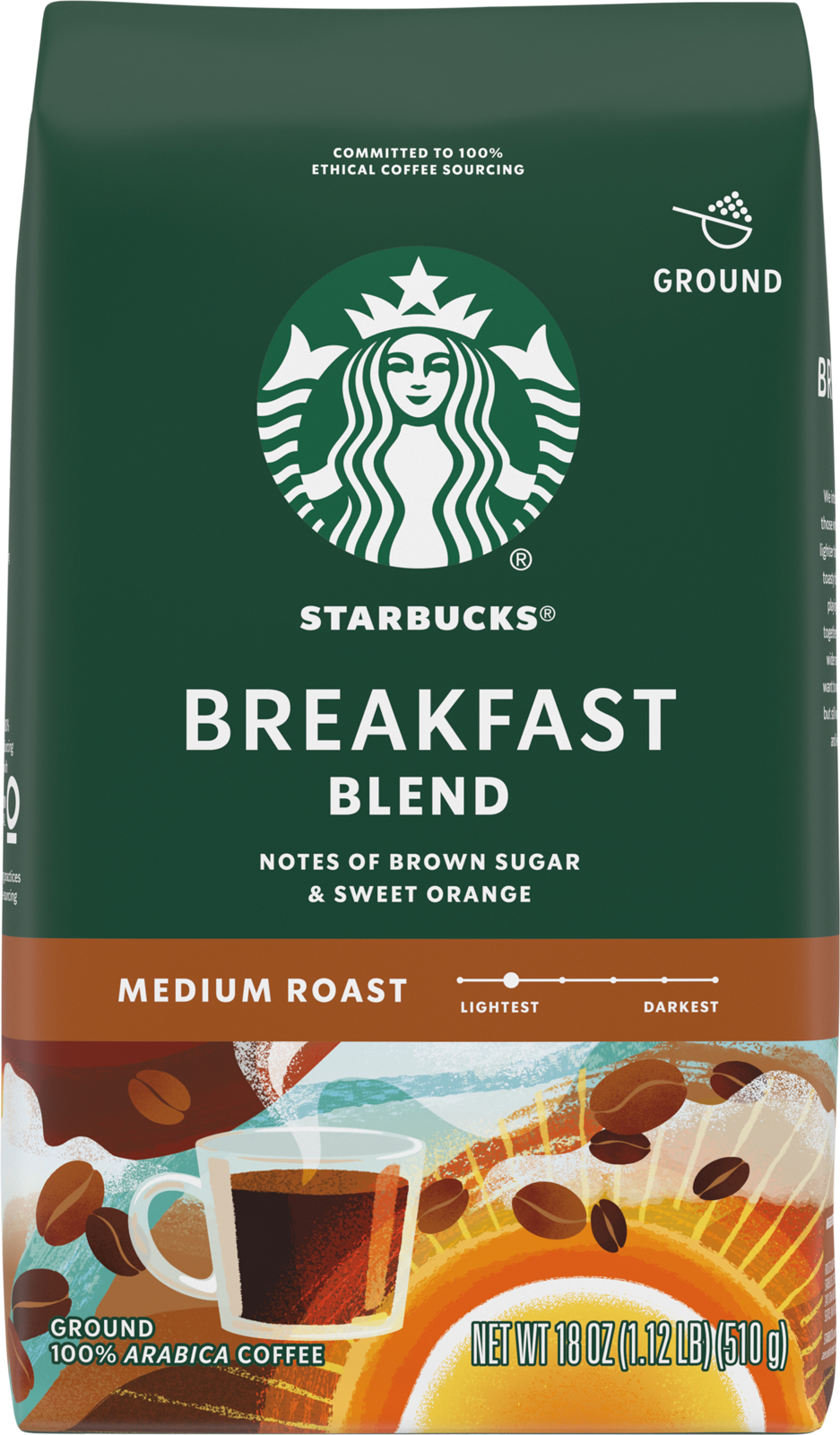 Starbucks Breakfast Blend Medium Roast Ground Coffee