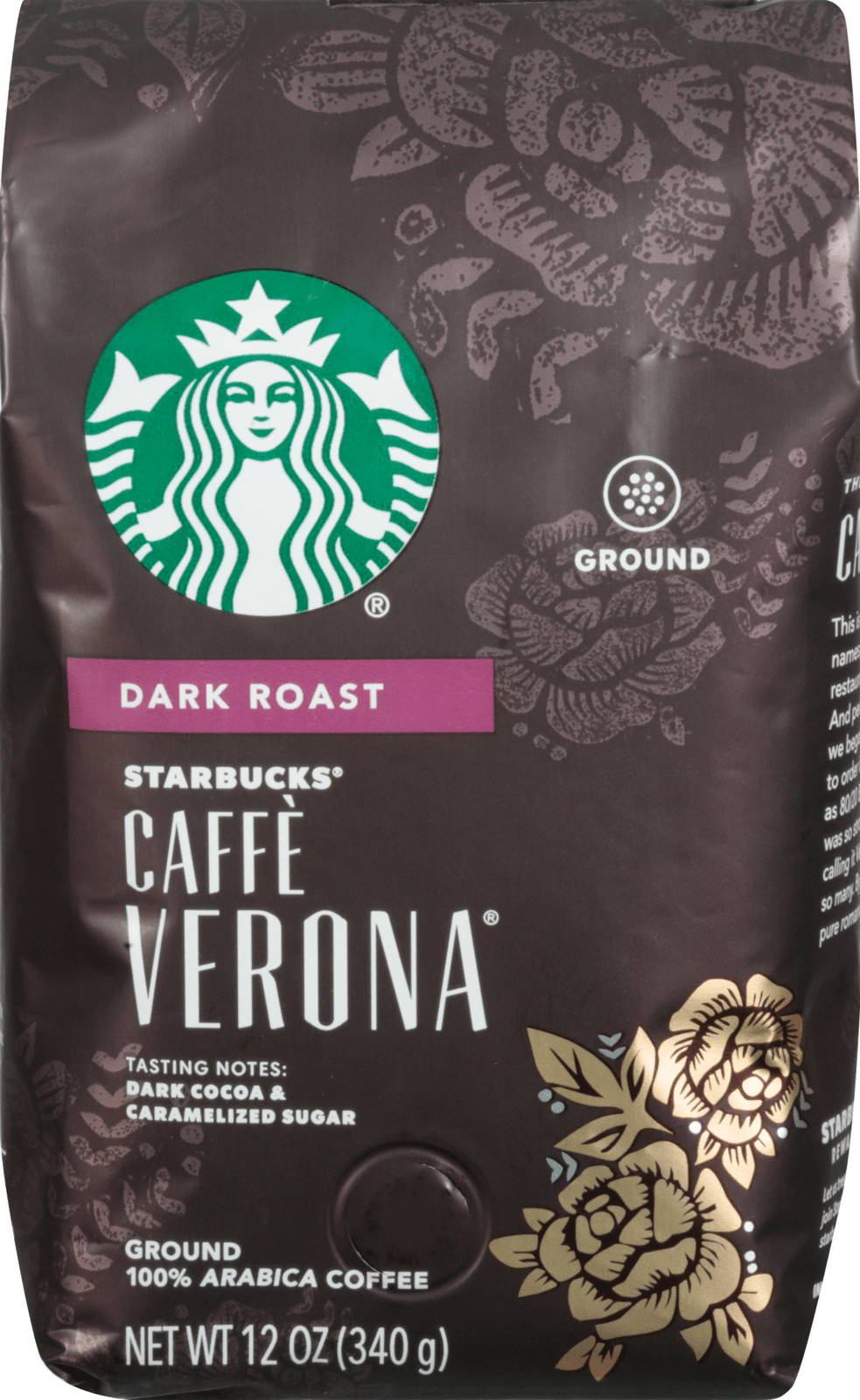 Starbucks Dark Roast 100% Arabica Ground Caffe Verona Coffee