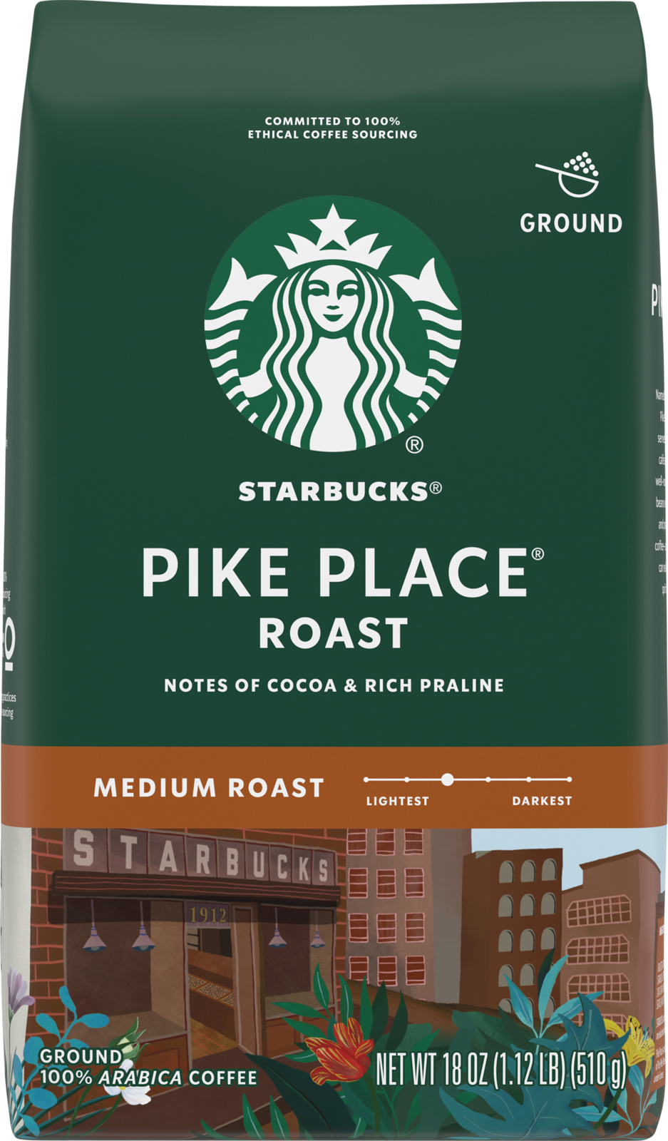 Starbucks Dark Roast Ground Pike Place Roast Coffee