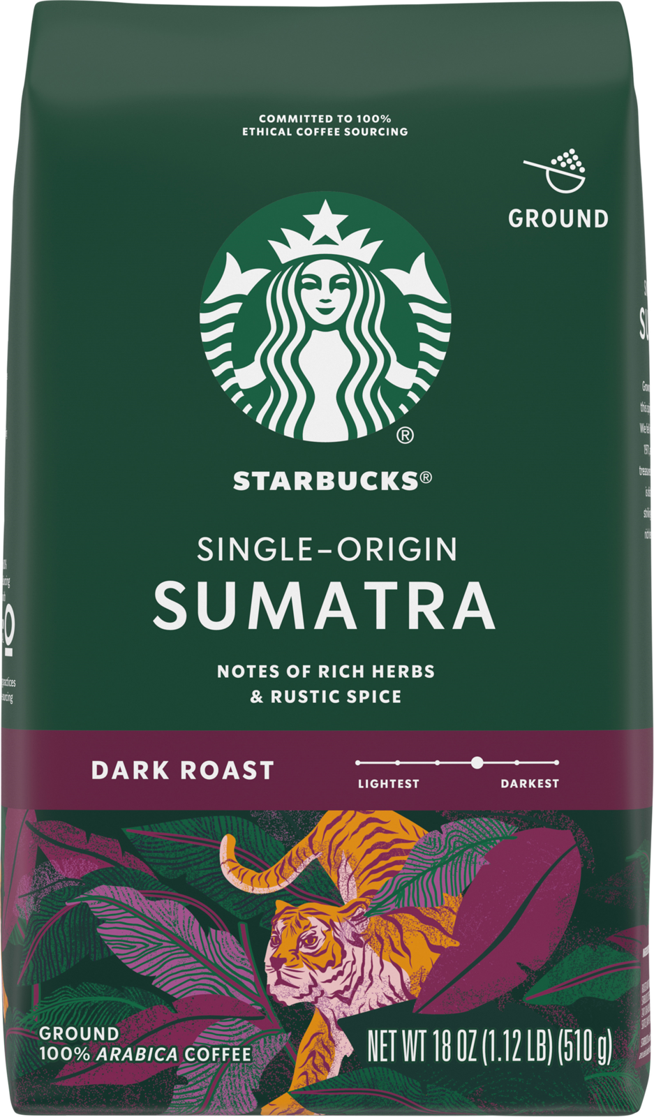 Starbucks Dark Roast Ground Single-Origin Sumatra Coffee