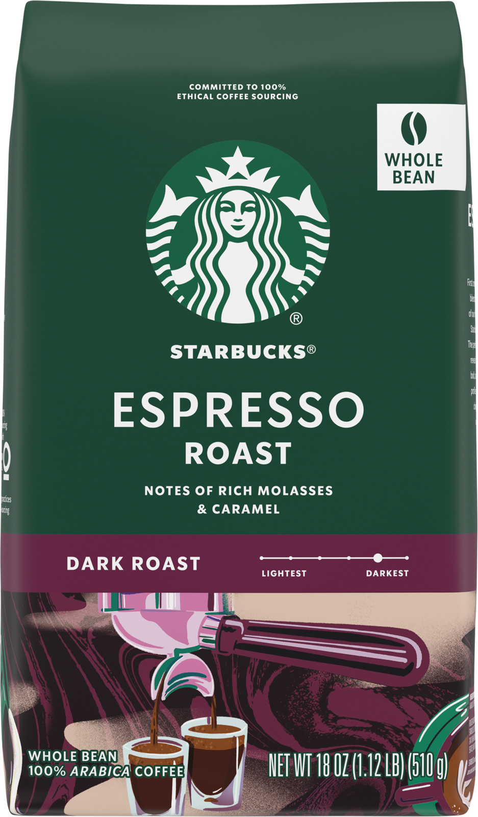 Starbucks Dark Roast Whole Bean Espresso Roast Coffee