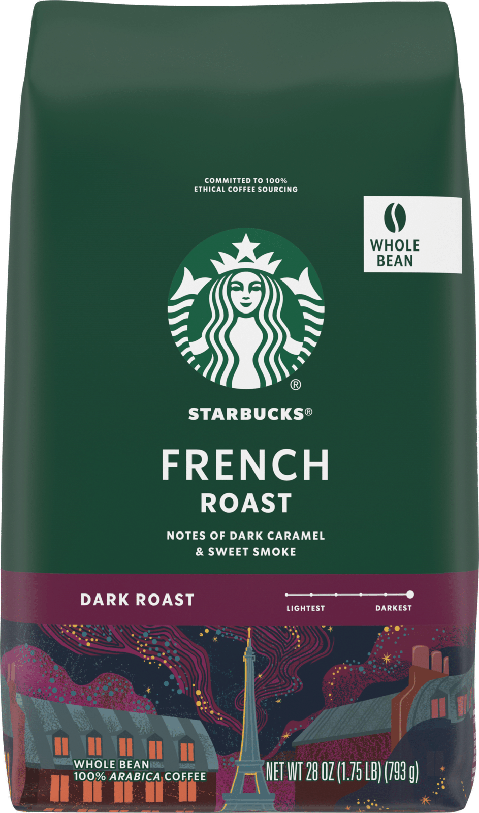 Starbucks Dark Roast Whole Bean French Roast Coffee