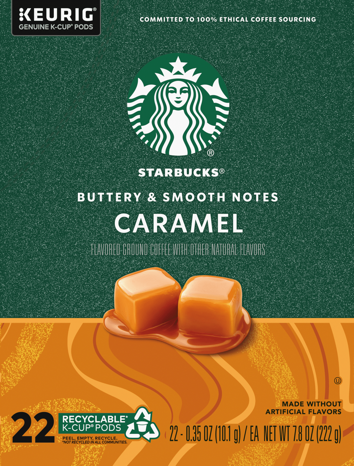 Starbucks K-Cup Pods Caramel Coffee 22 Pods