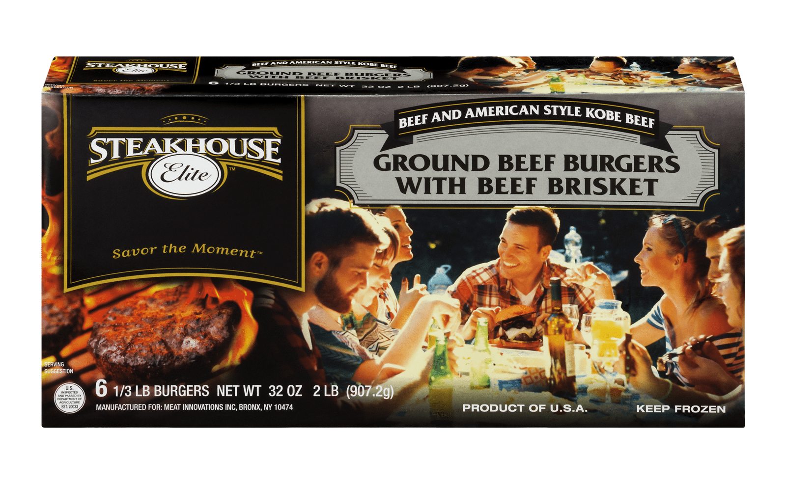 Steakhouse Elite Ground Beef Burgers with Beef Brisket