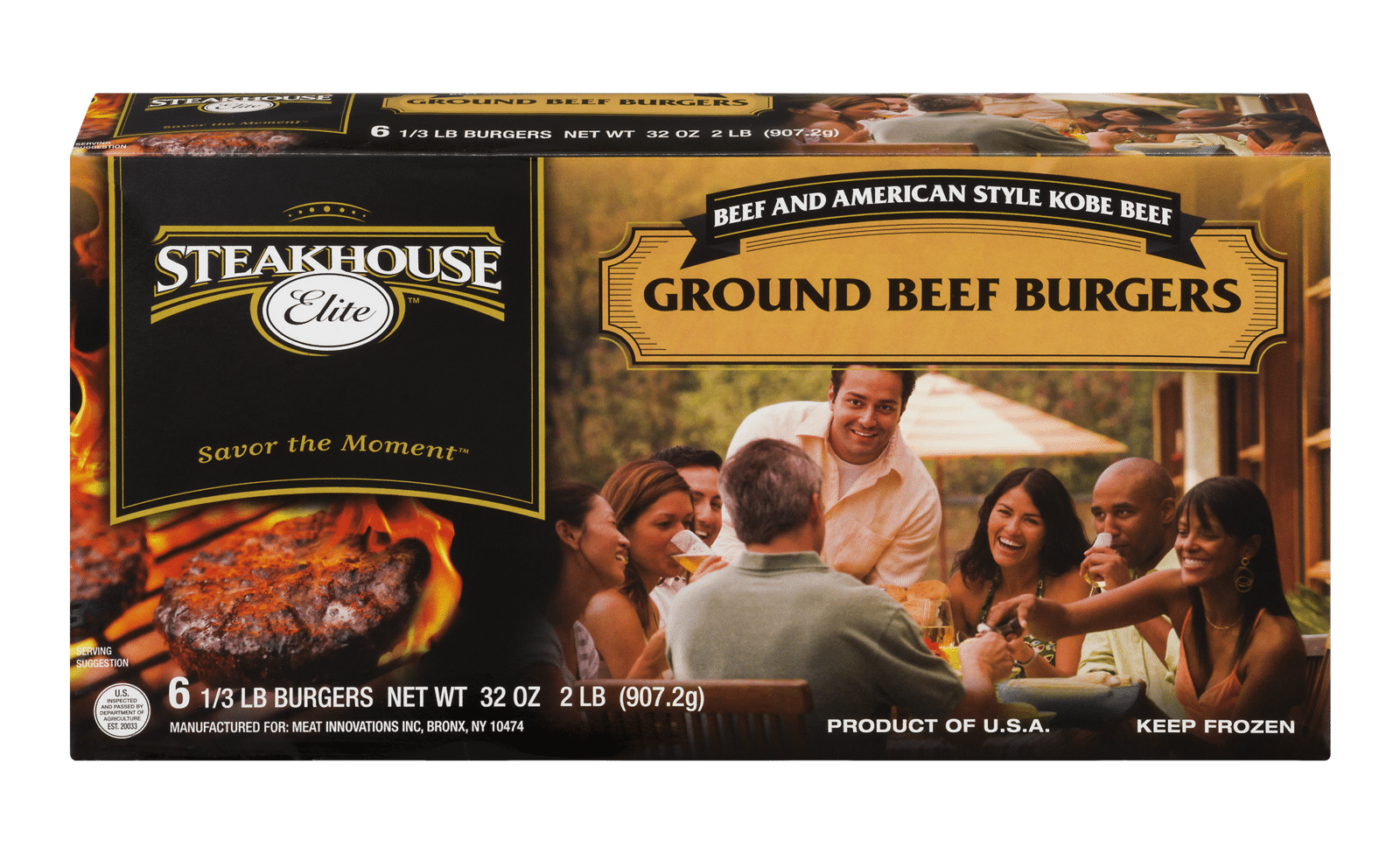 Steakhouse Elite Ground Beef Burgers