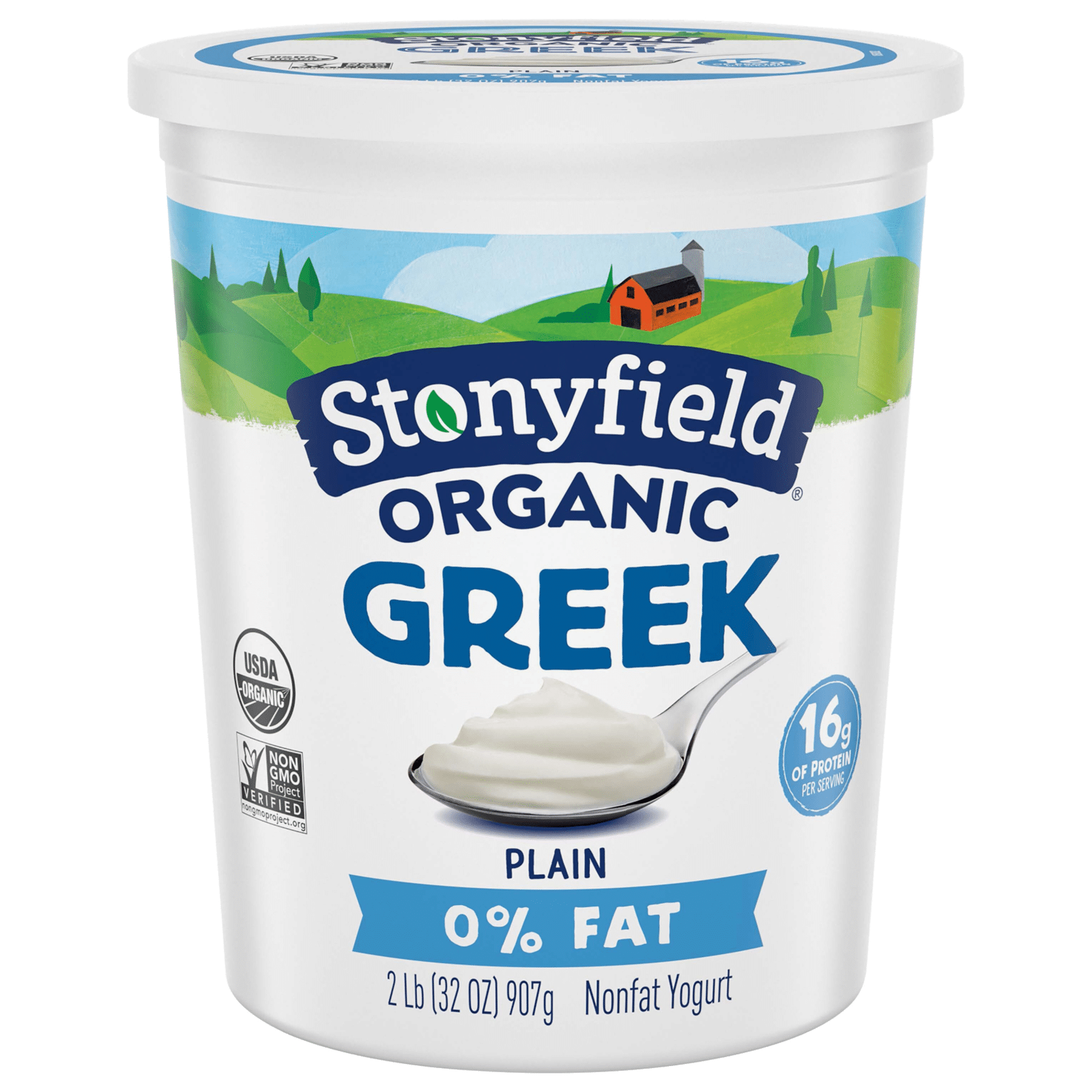 Stonyfield Greek Nonfat Yogurt Plain Organic