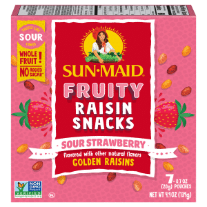 Sun-maid Raisin Snacks Sour Strawberry