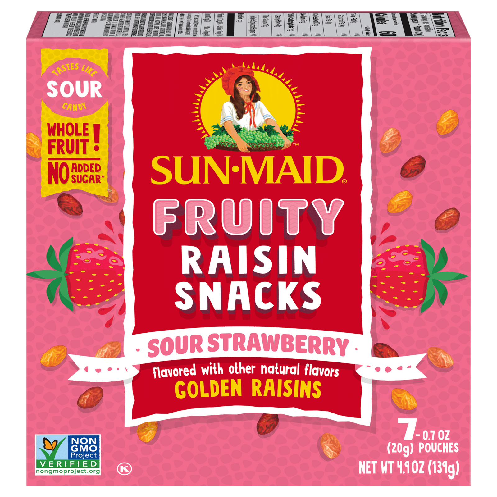 Sun-maid Raisin Snacks Sour Strawberry