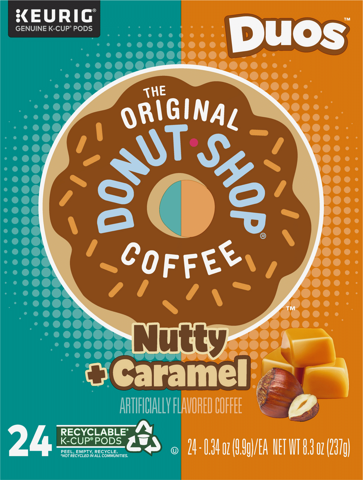 The Original Donut Shop Duos Nutty/Caramel Keurig K-Cup Pods 24 Each
