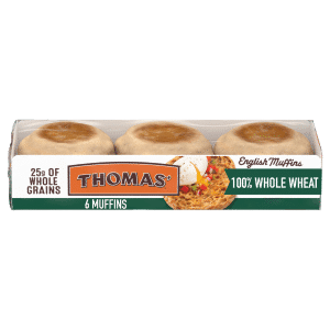 Thomas' ENGLISH MUFFINS 100% WHOLE WHEAT