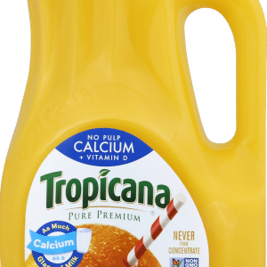 Tropicana 100% Orange Juice Calcium + Vitamin D, No Pulp