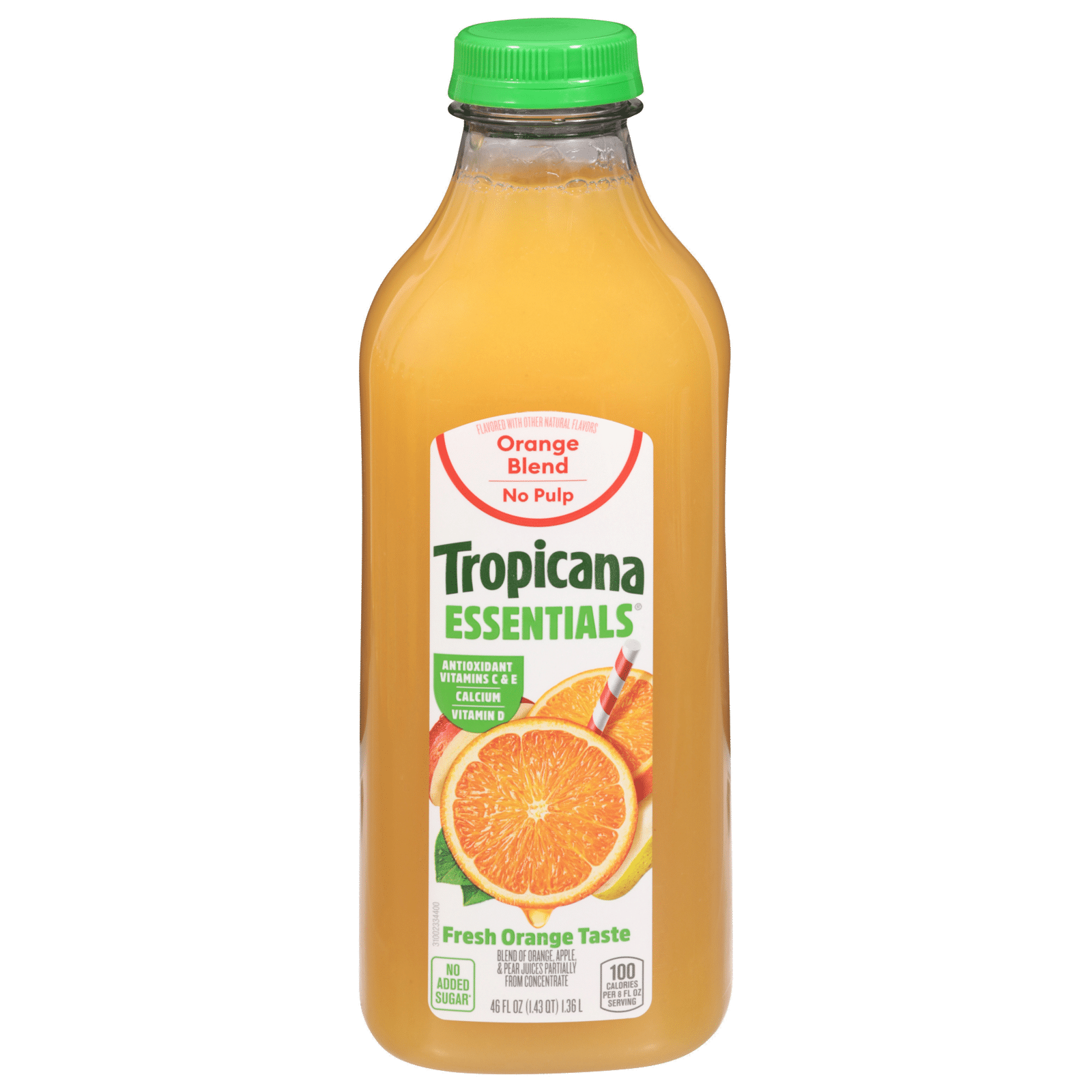 Tropicana Essentials Orange Juice Blend No Pulp