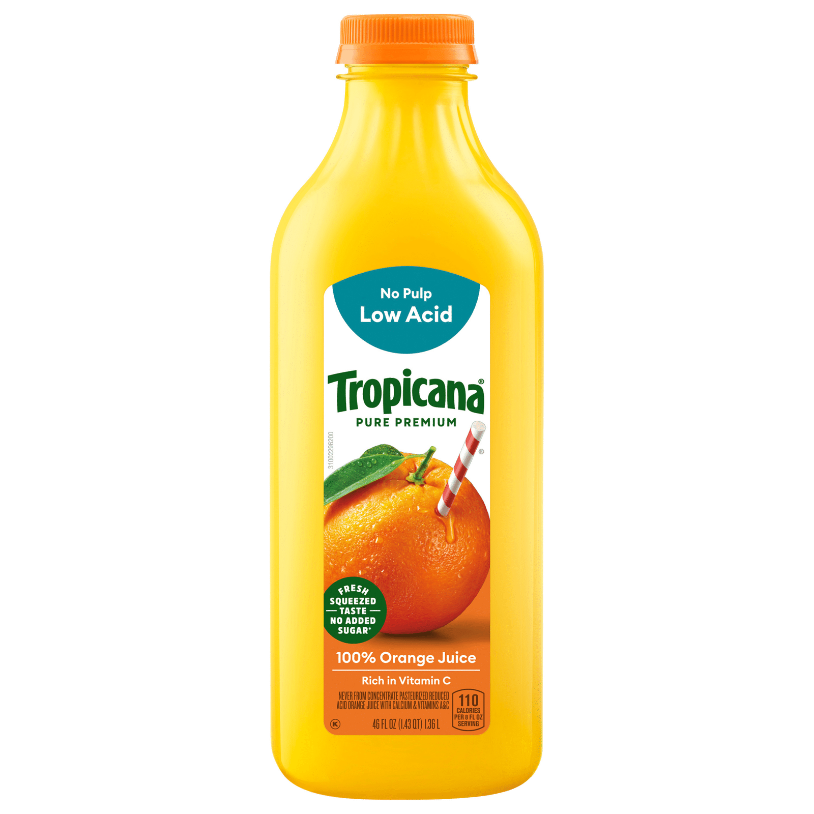 Tropicana Pure Premium 100% Juice Low Acid No Pulp Orange