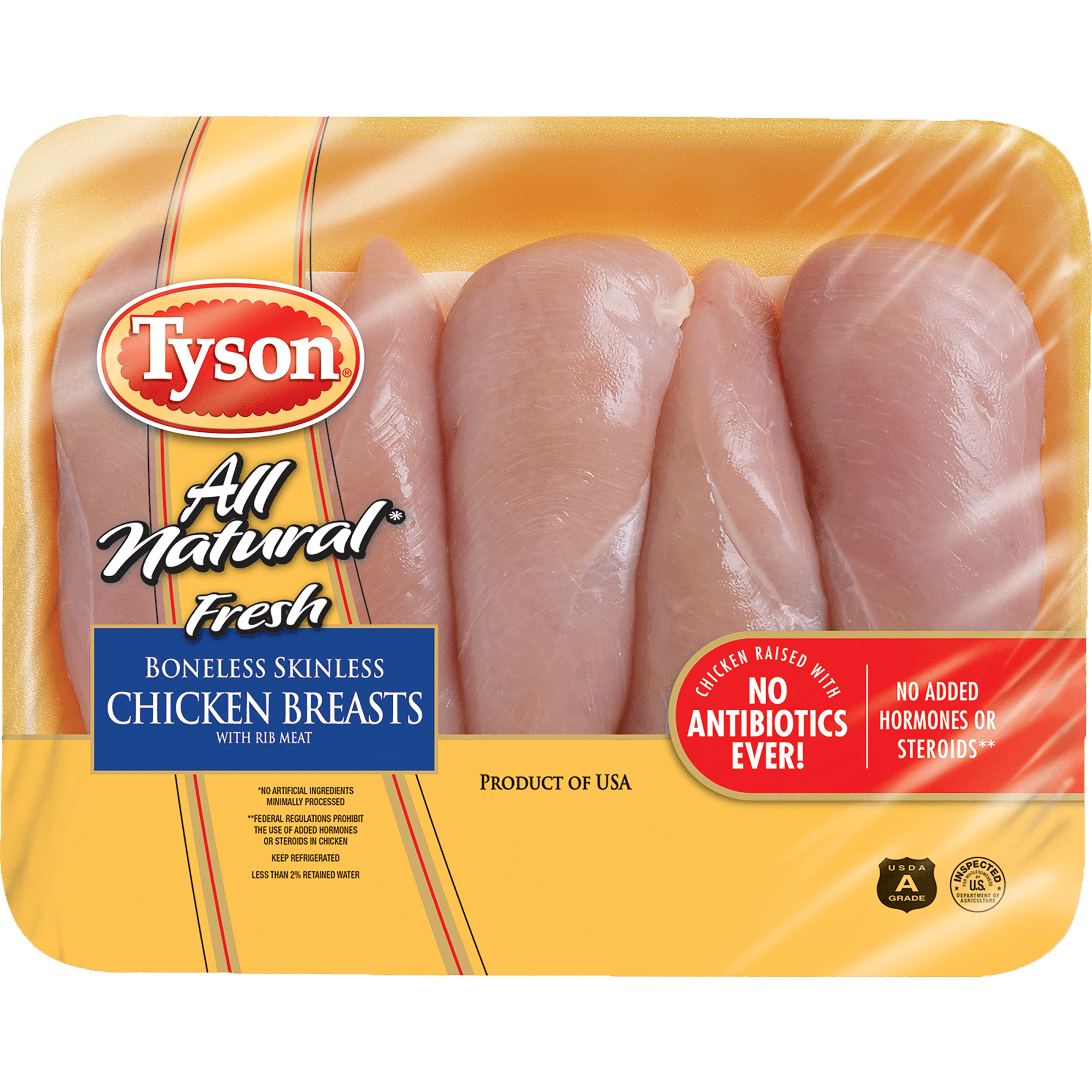 Tyson All Natural* Fresh Boneless Skinless Chicken Breasts