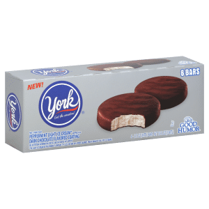 York Peppermint Light Ice Cream Dark Chocolate Flavored Coating